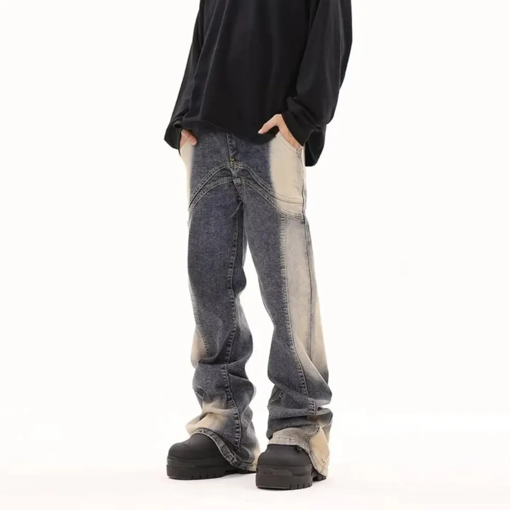 "Vintage Irregular Tie-dye" Jeans