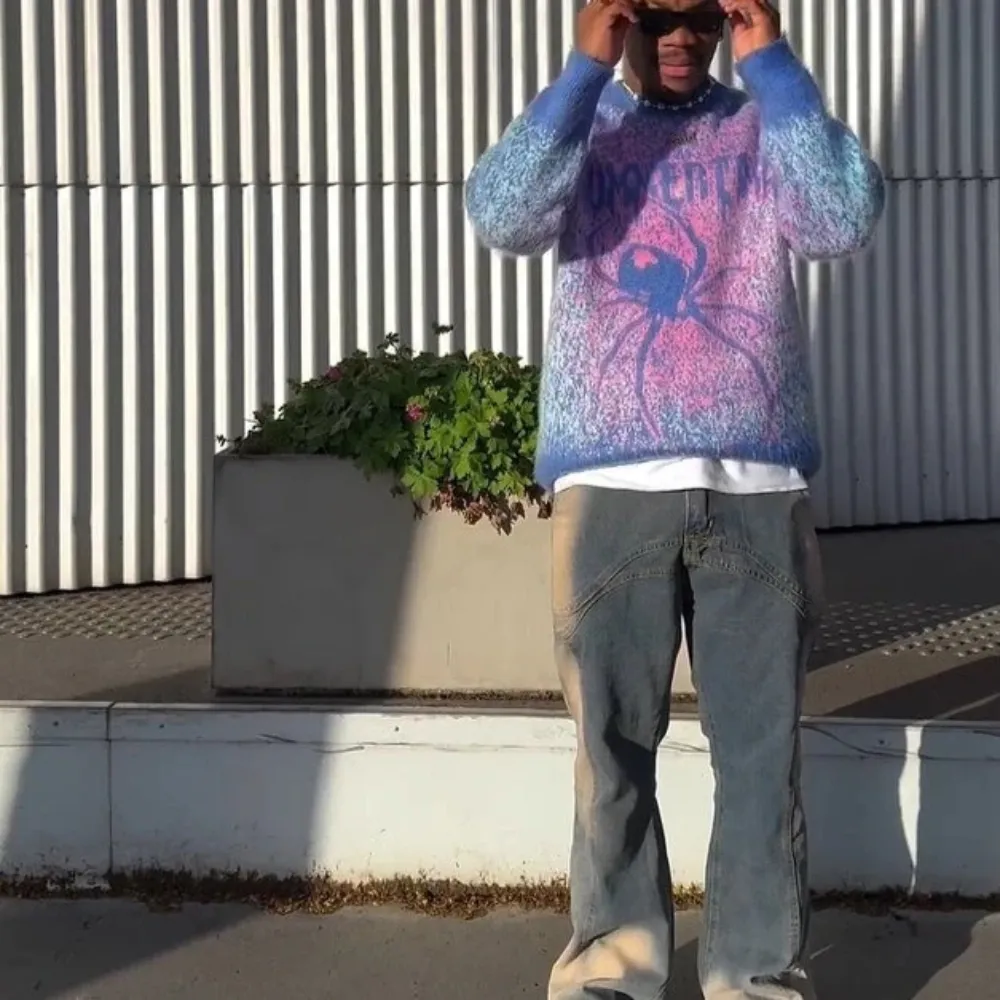 "Vintage Irregular Tie-dye" Jeans
