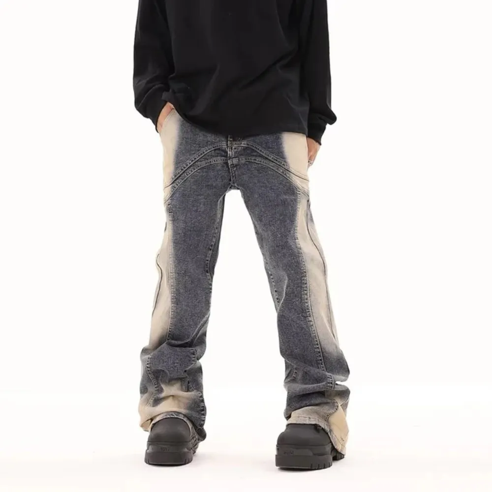 "Vintage Irregular Tie-dye" Jeans