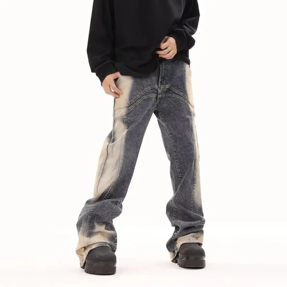 "Vintage Irregular Tie-dye" Jeans