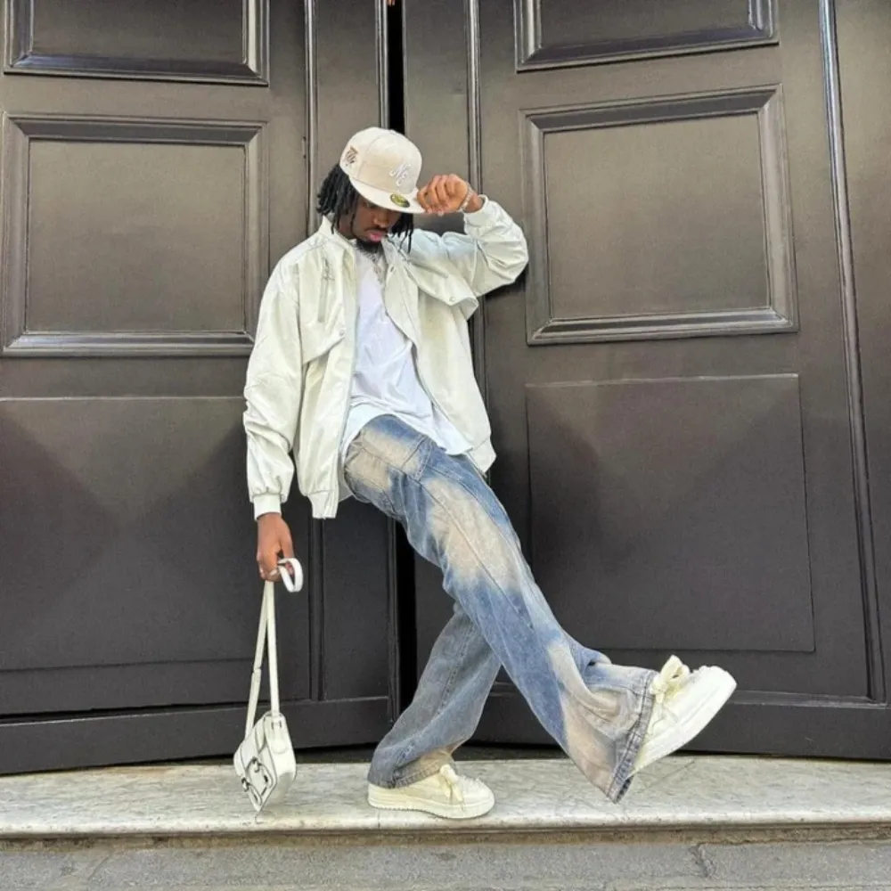 "Vintage Irregular Tie-dye" Jeans