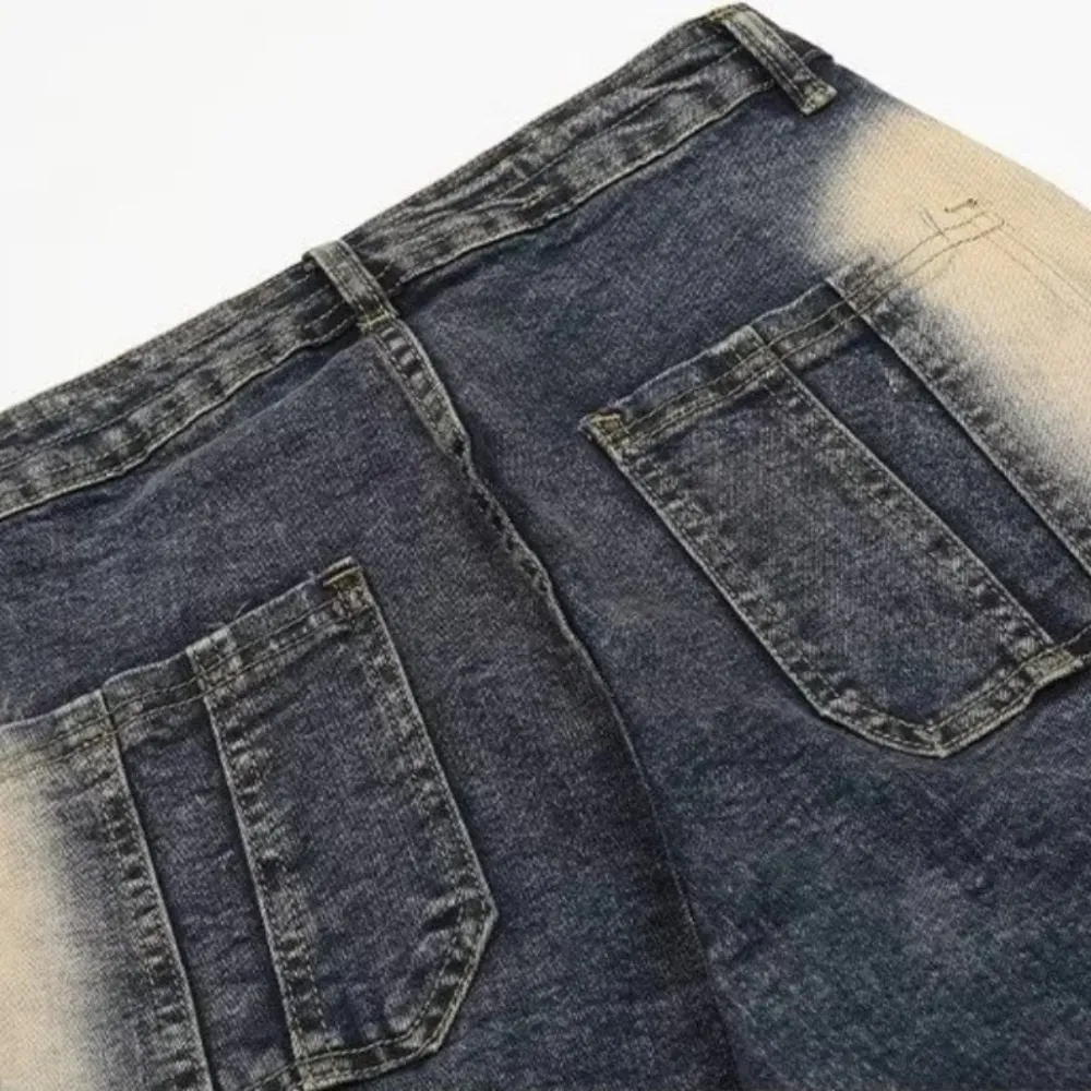 "Vintage Irregular Tie-dye" Jeans