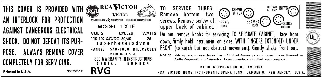 RCA-1X1E