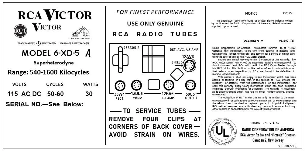 RCA-6XD5A