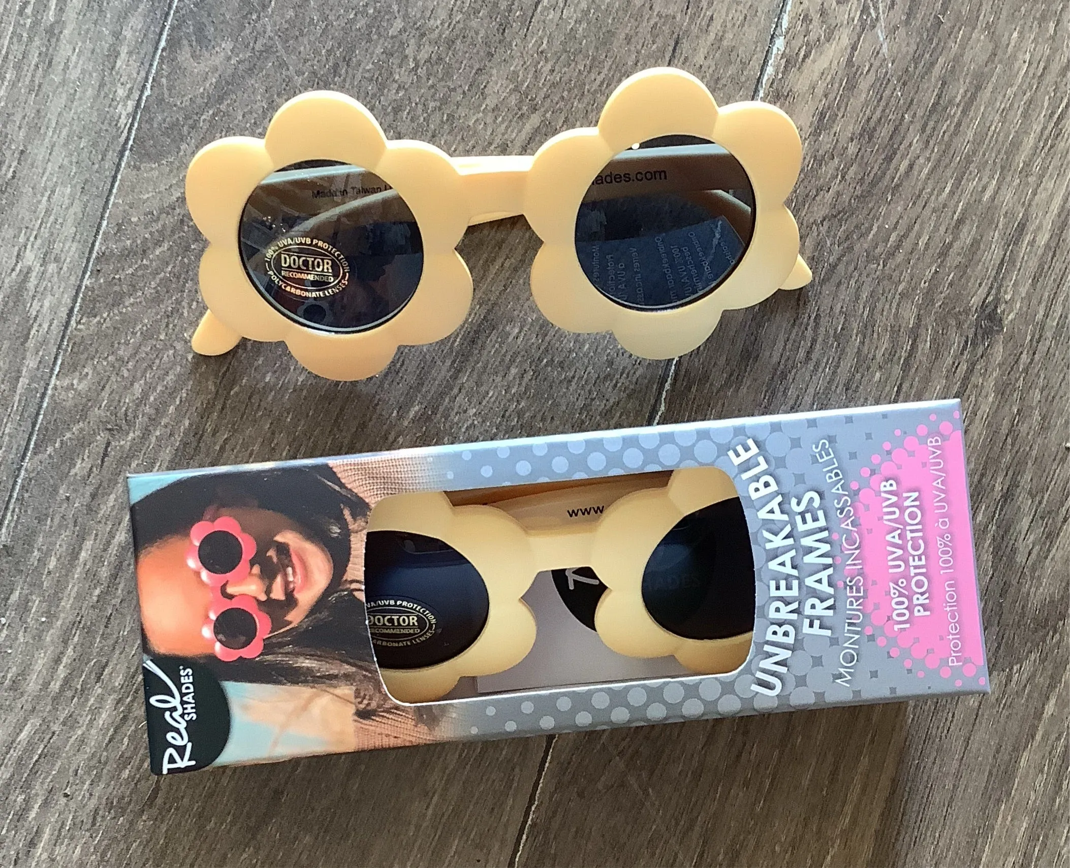 Real Shades “Bloom” Sunglasses in Peach : Size Toddler 2 