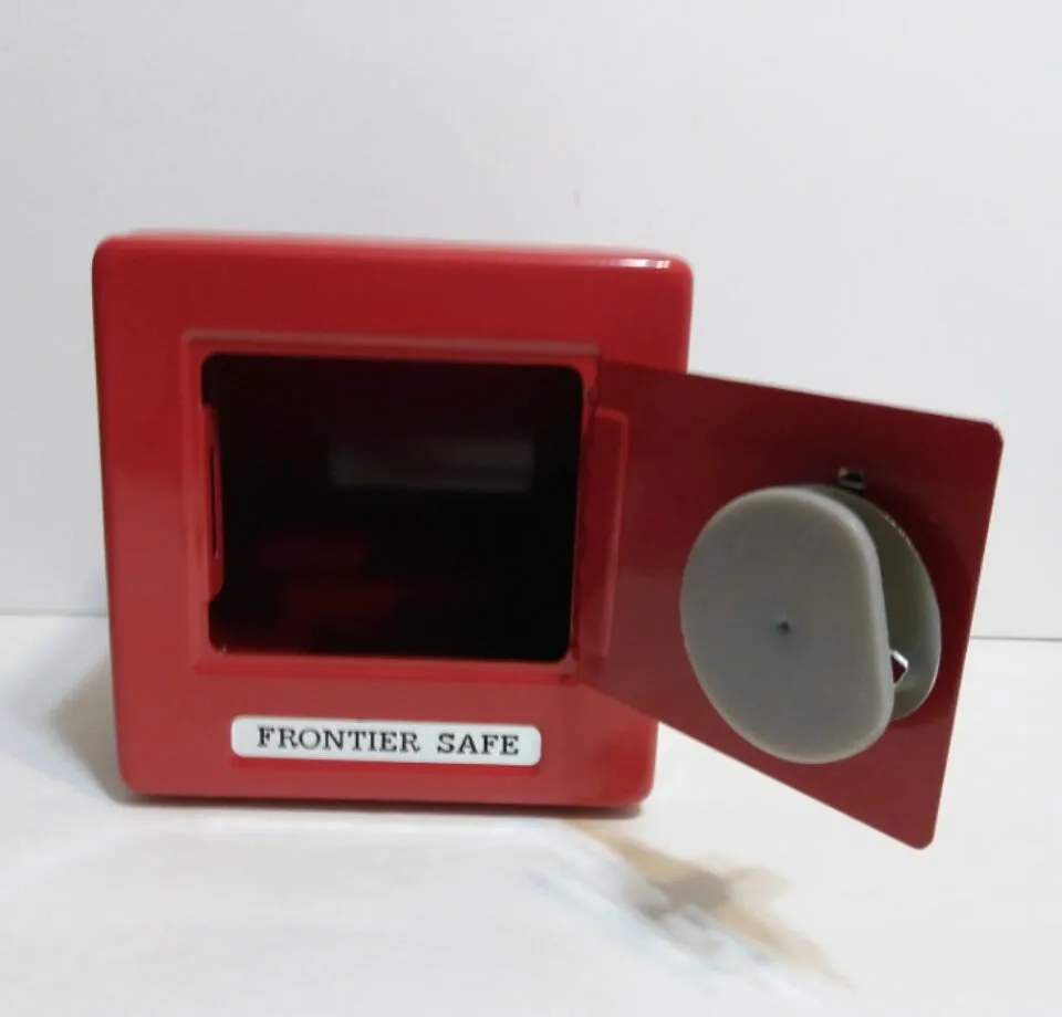 Red Metal Safe Frontier Combination Bank