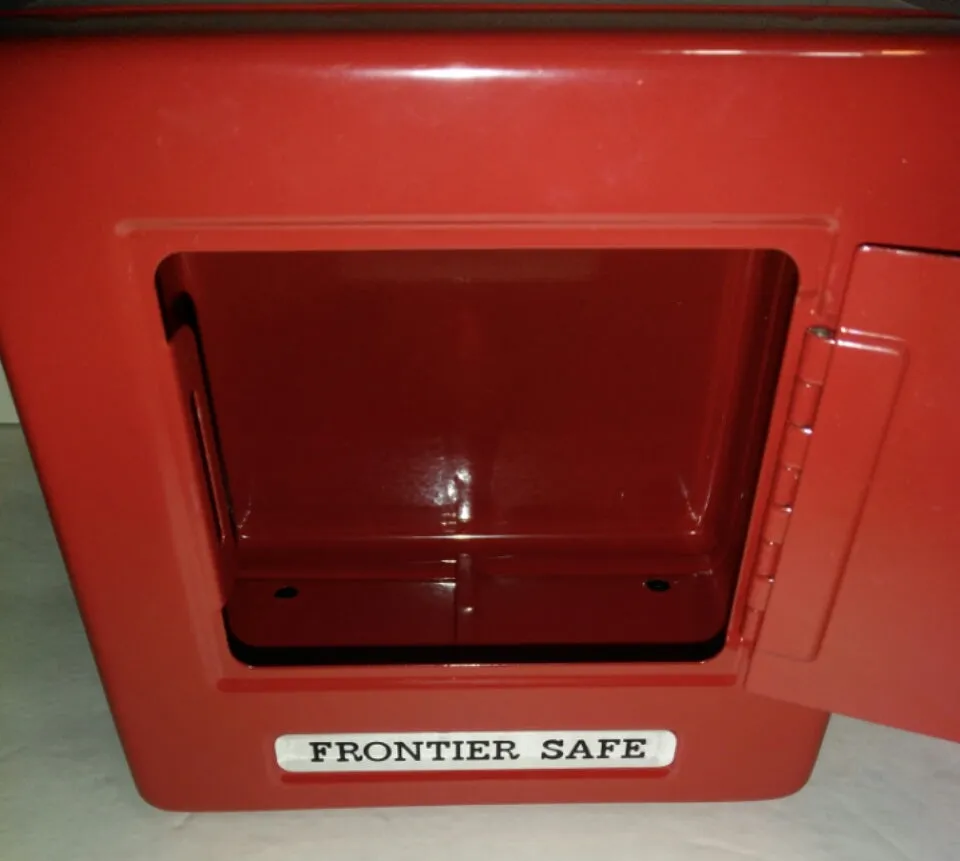 Red Metal Safe Frontier Combination Bank