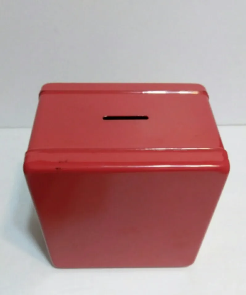 Red Metal Safe Frontier Combination Bank