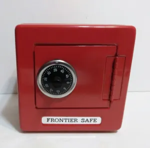 Red Metal Safe Frontier Combination Bank