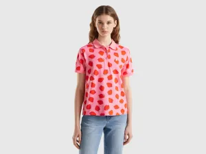 Regular Fit Polo Neck Printed T-shirt