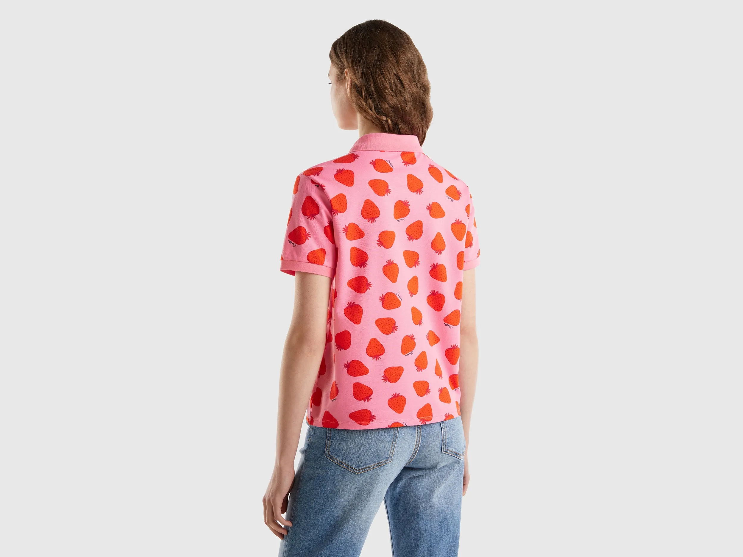 Regular Fit Polo Neck Printed T-shirt