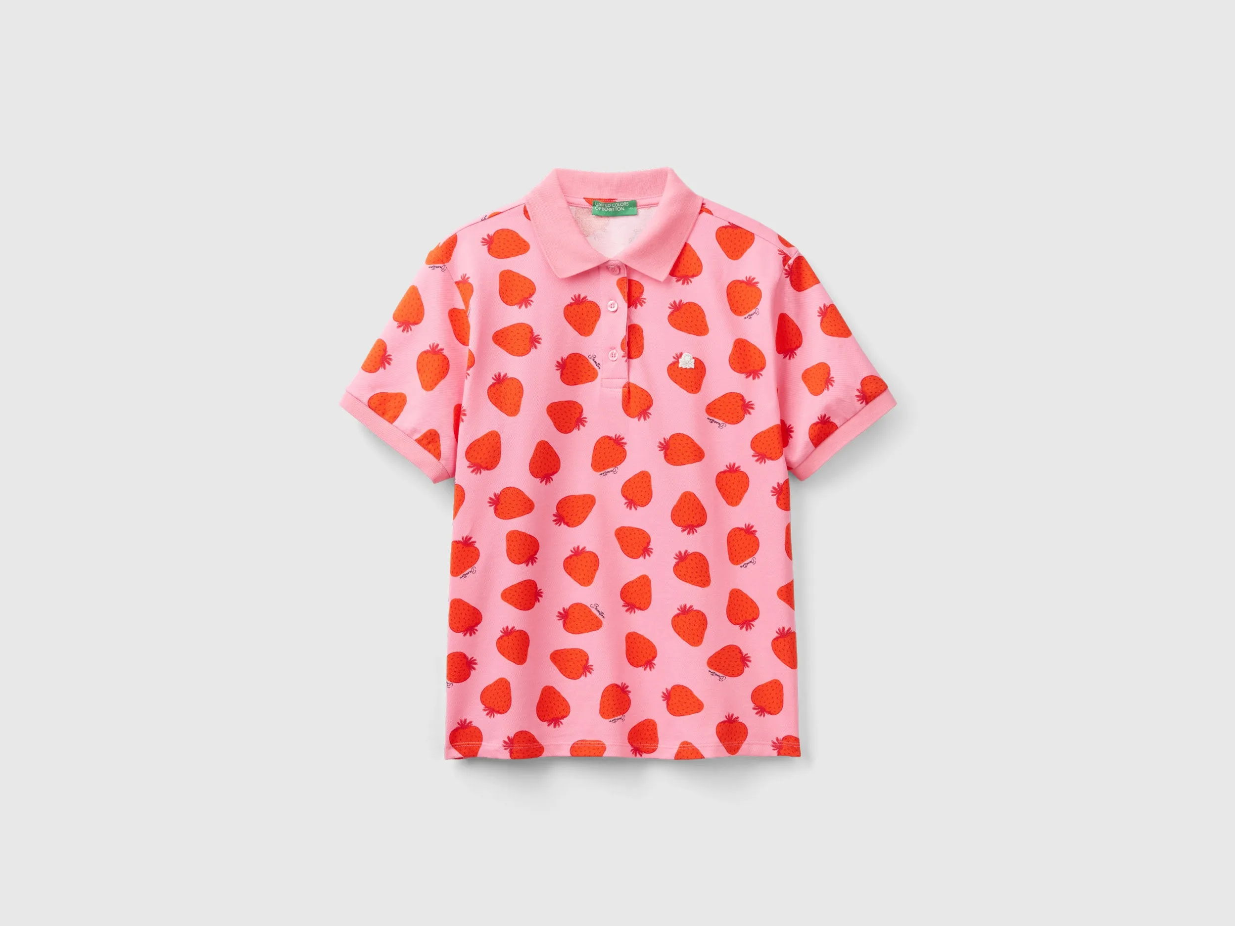 Regular Fit Polo Neck Printed T-shirt