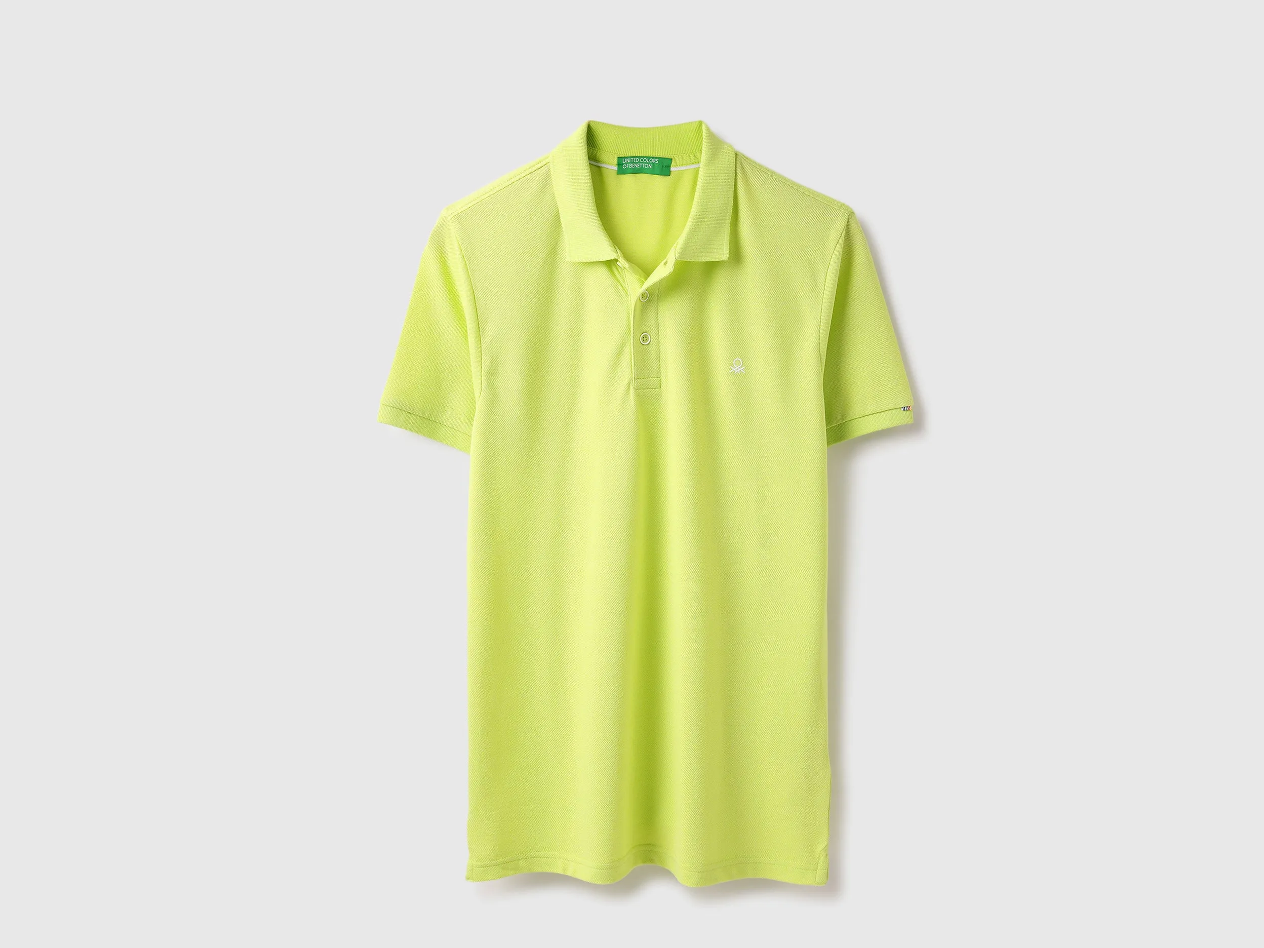 Regular Fit Polo Neck Textured T-shirt