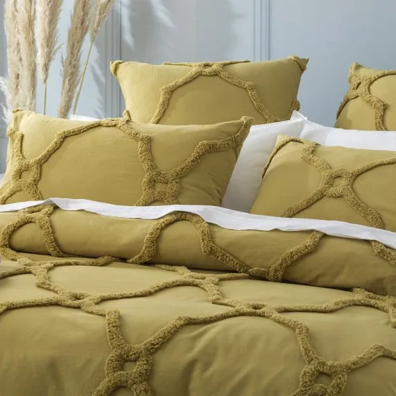 Renee Taylor Moroccan Cotton Chenille Vintage Washed Tufted Quilt Cover Sets - Whillow