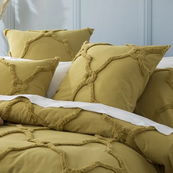 Renee Taylor Moroccan Cotton Chenille Vintage Washed Tufted Quilt Cover Sets - Whillow