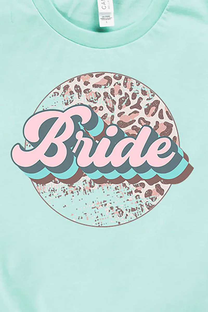 Retro Cheetah Bride Tri-Blend Short Sleeve Tee
