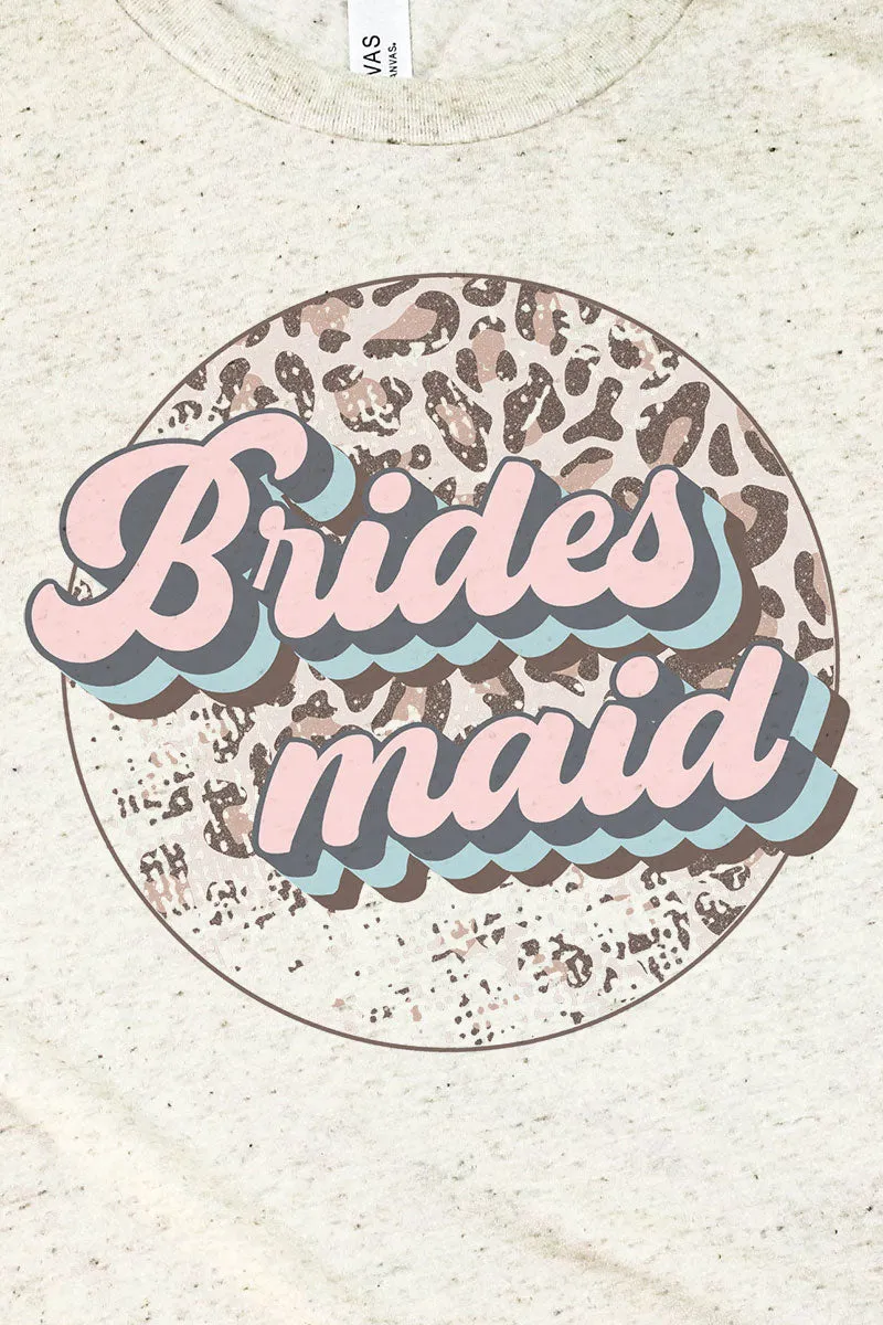 Retro Cheetah Bridesmaid Tri-Blend Short Sleeve Tee