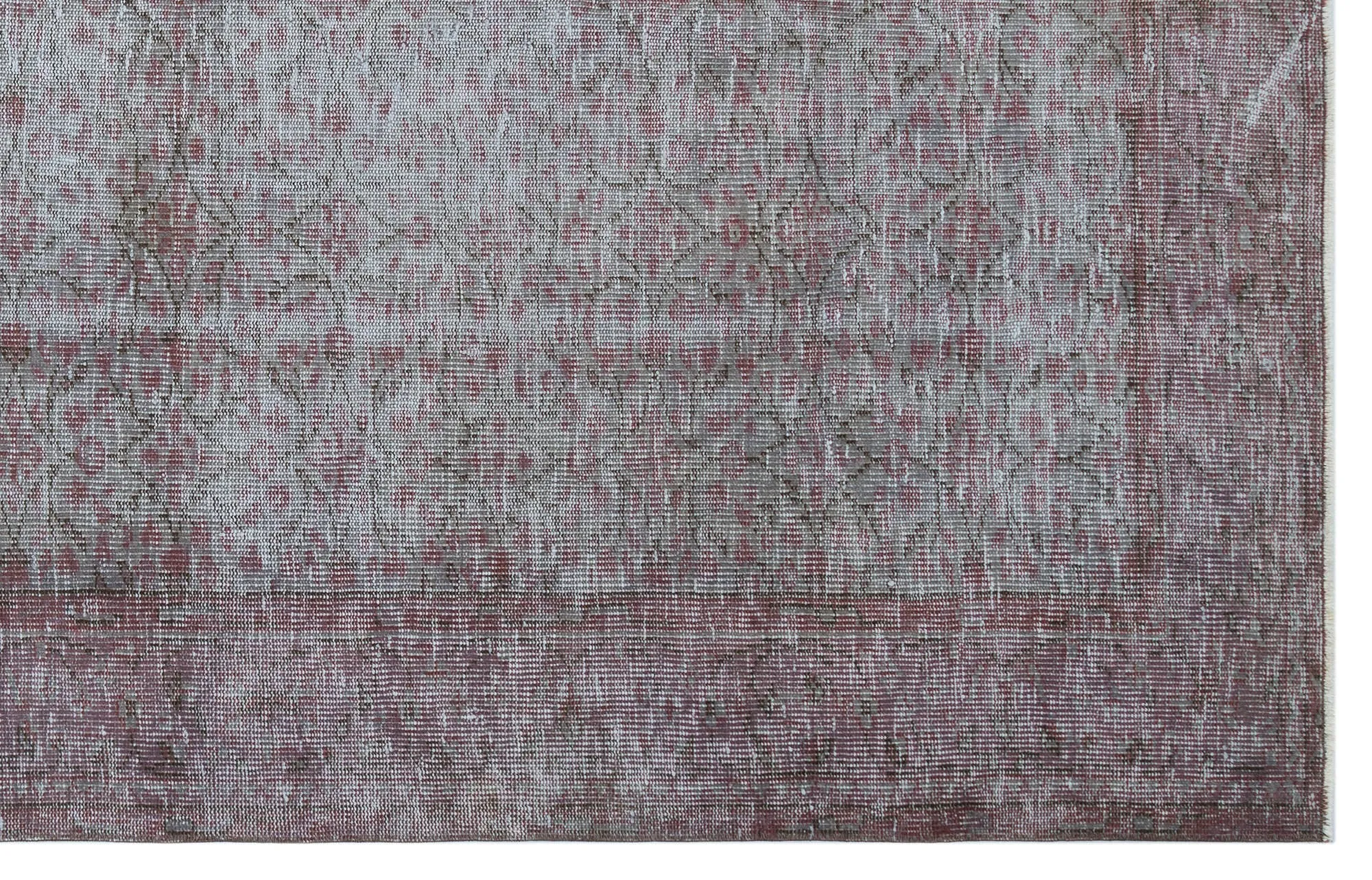 Retro Design Gray Over Dyed Vintage Rug 5'11'' x 9'5'' ft 181 x 288 cm