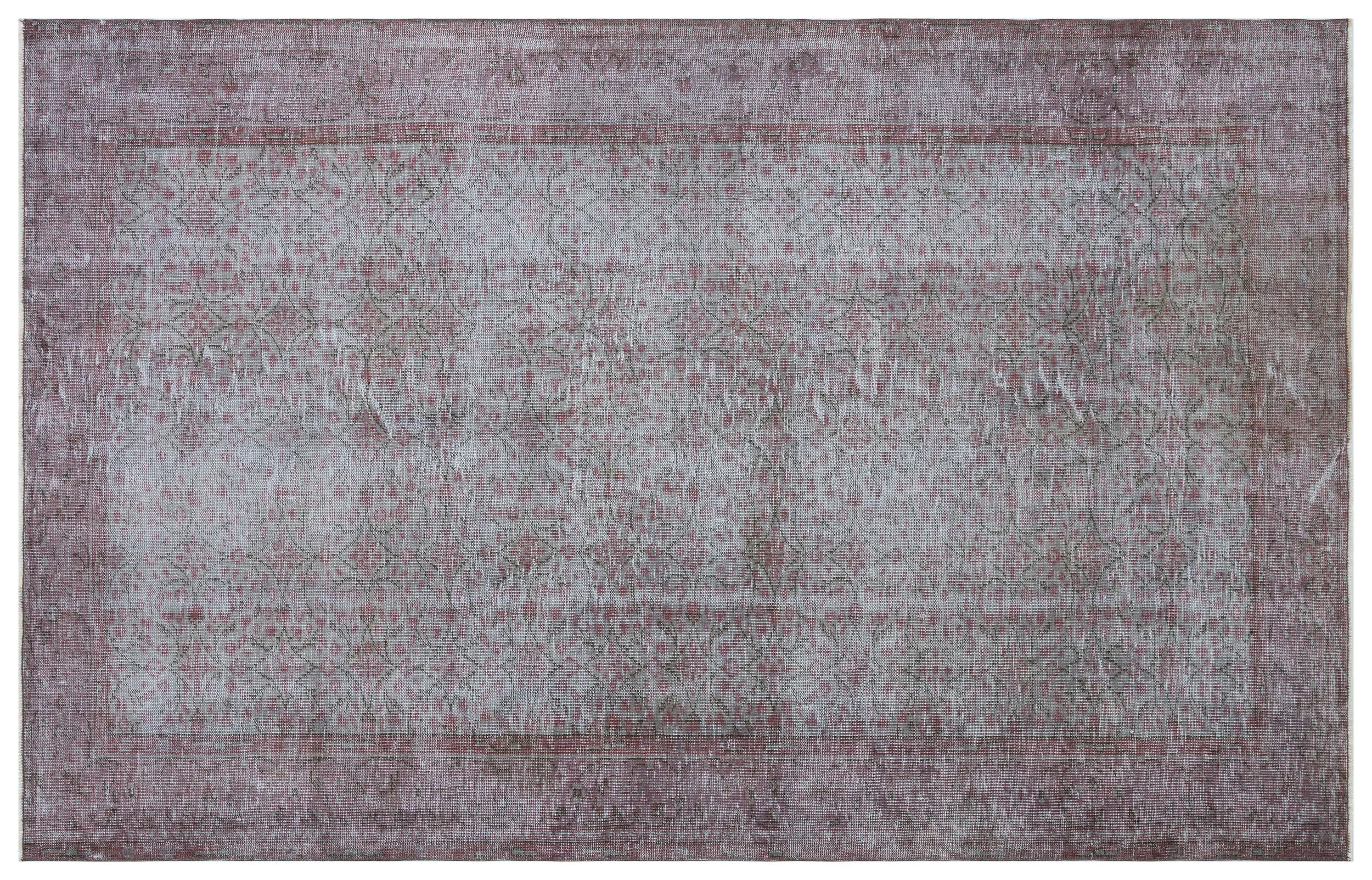 Retro Design Gray Over Dyed Vintage Rug 5'11'' x 9'5'' ft 181 x 288 cm