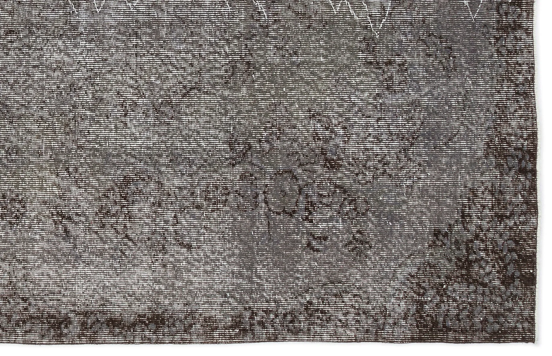 Retro Design Gray Over Dyed Vintage Rug 5'7'' x 8'9'' ft 170 x 267 cm