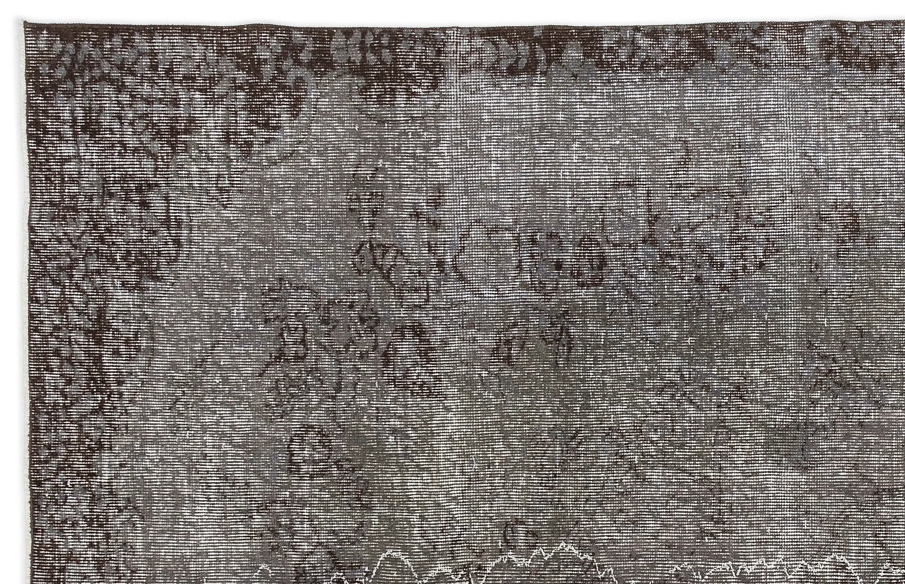 Retro Design Gray Over Dyed Vintage Rug 5'7'' x 8'9'' ft 170 x 267 cm