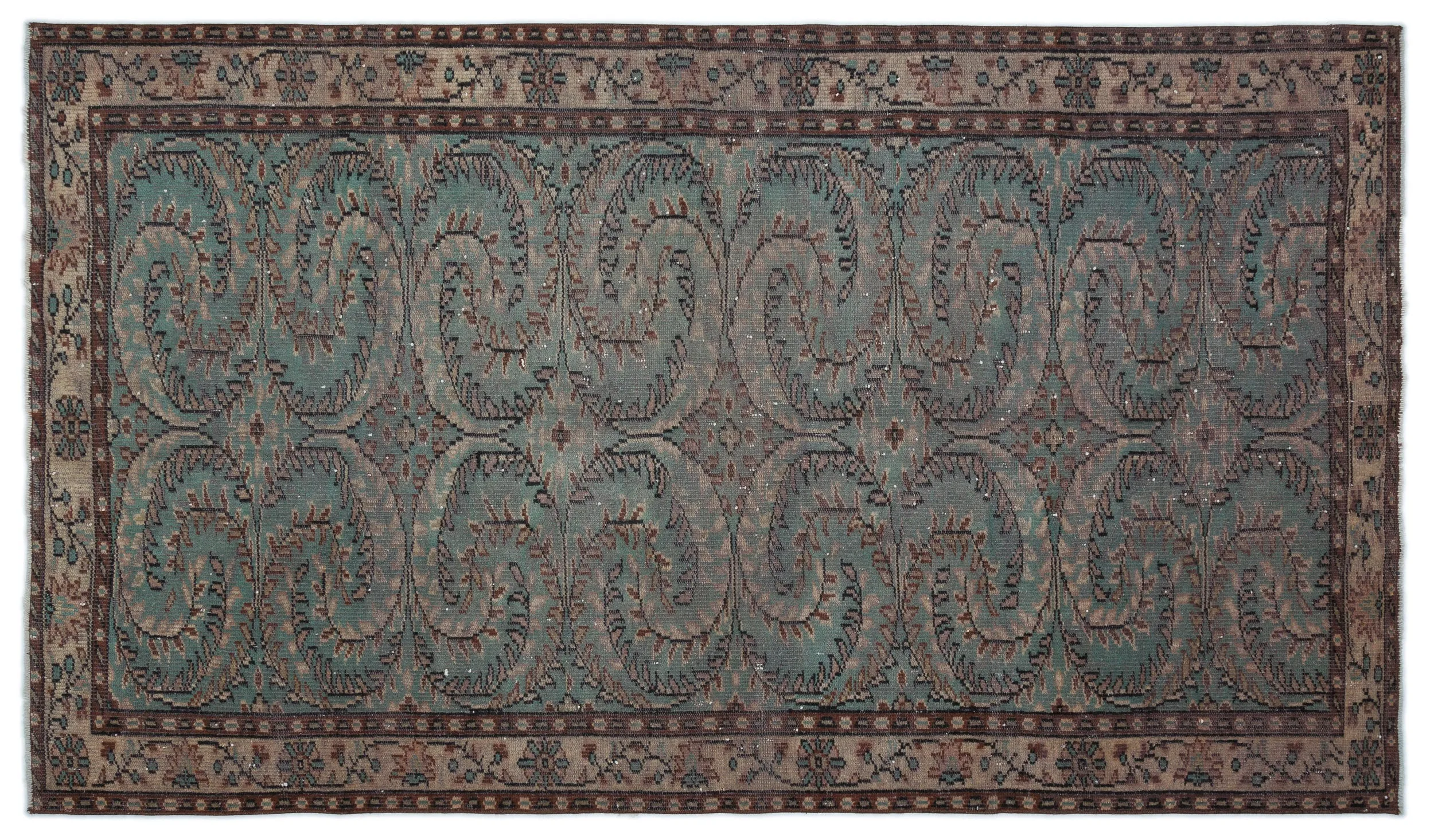 Retro Design Grey Over Dyed Vintage Rug 5'1'' x 8'10'' ft 154 x 270 cm