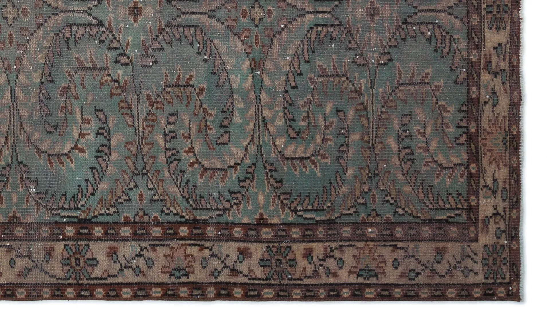 Retro Design Grey Over Dyed Vintage Rug 5'1'' x 8'10'' ft 154 x 270 cm