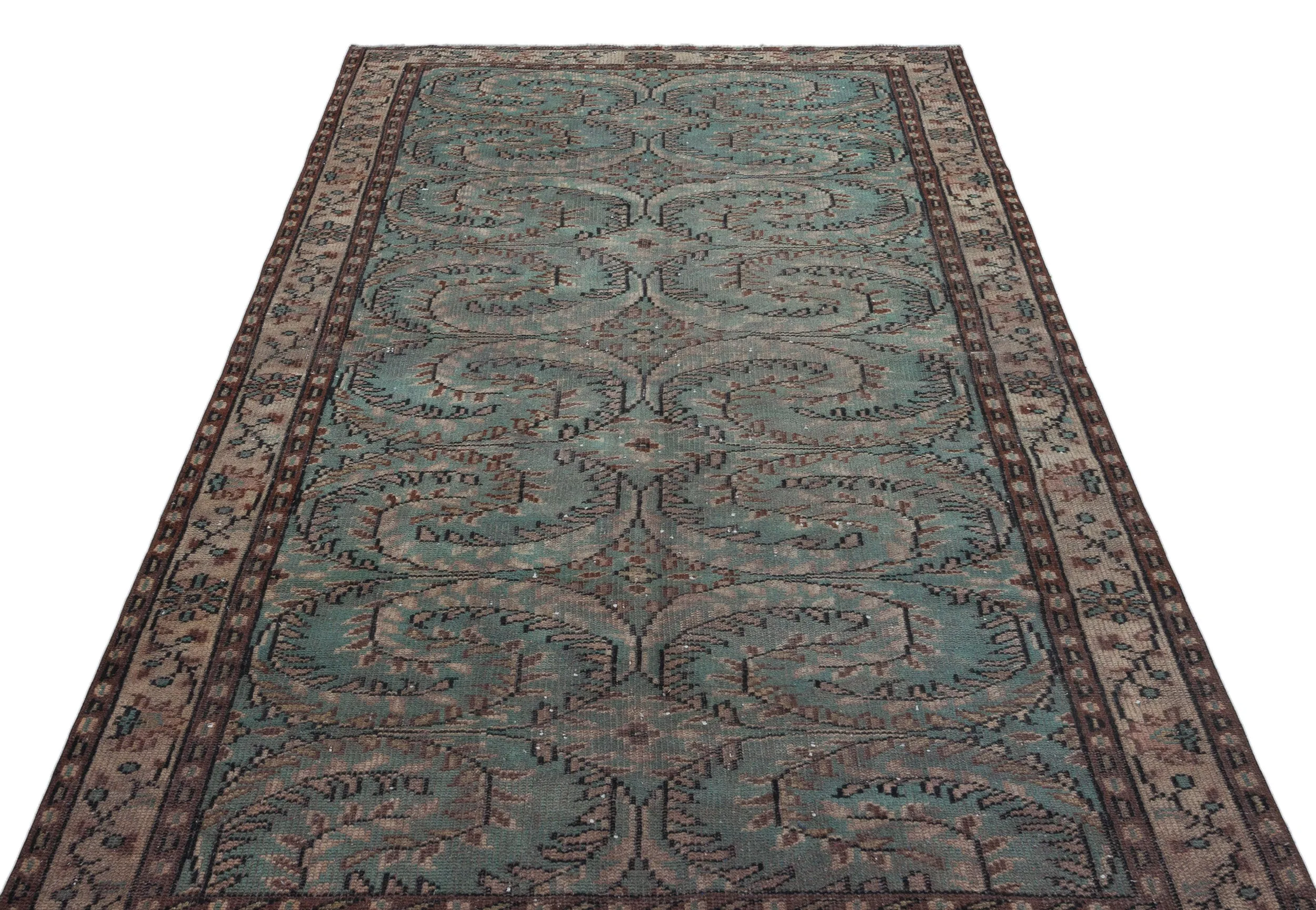 Retro Design Grey Over Dyed Vintage Rug 5'1'' x 8'10'' ft 154 x 270 cm