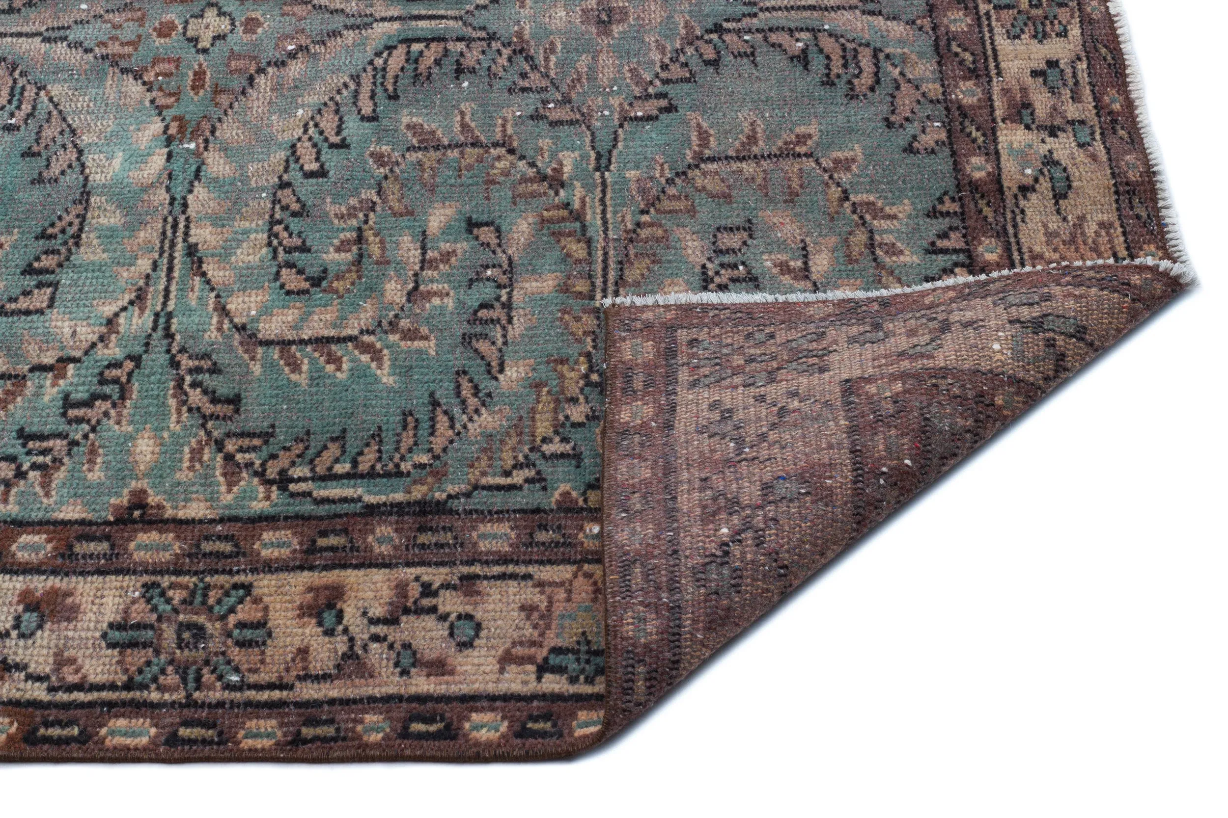 Retro Design Grey Over Dyed Vintage Rug 5'1'' x 8'10'' ft 154 x 270 cm