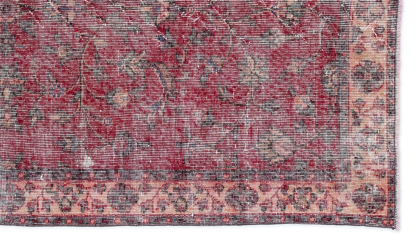 Retro Design Naturel Over Dyed Vintage Rug 3'9'' x 6'11'' ft 115 x 210 cm