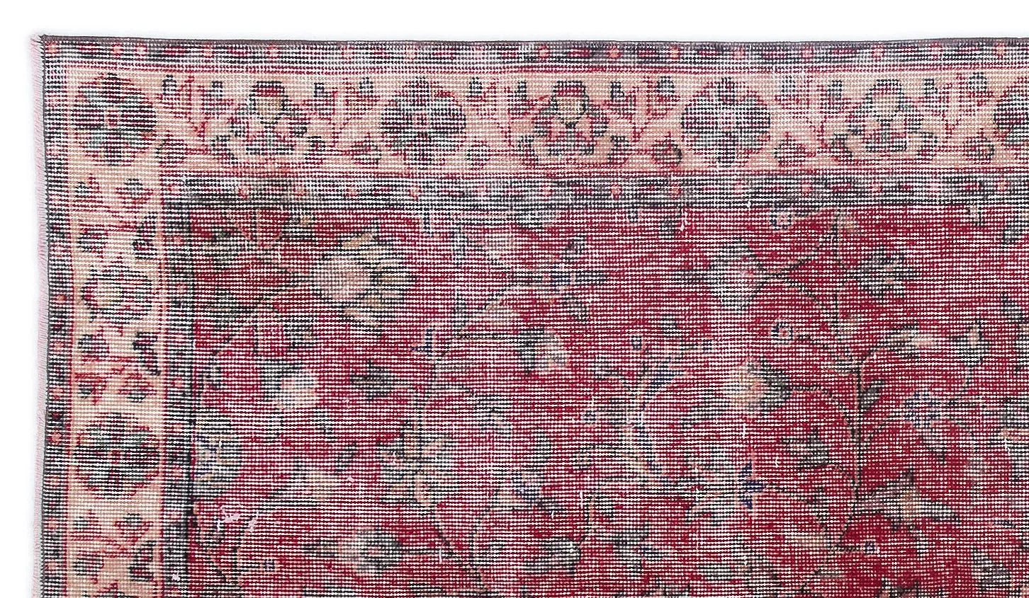 Retro Design Naturel Over Dyed Vintage Rug 3'9'' x 6'11'' ft 115 x 210 cm