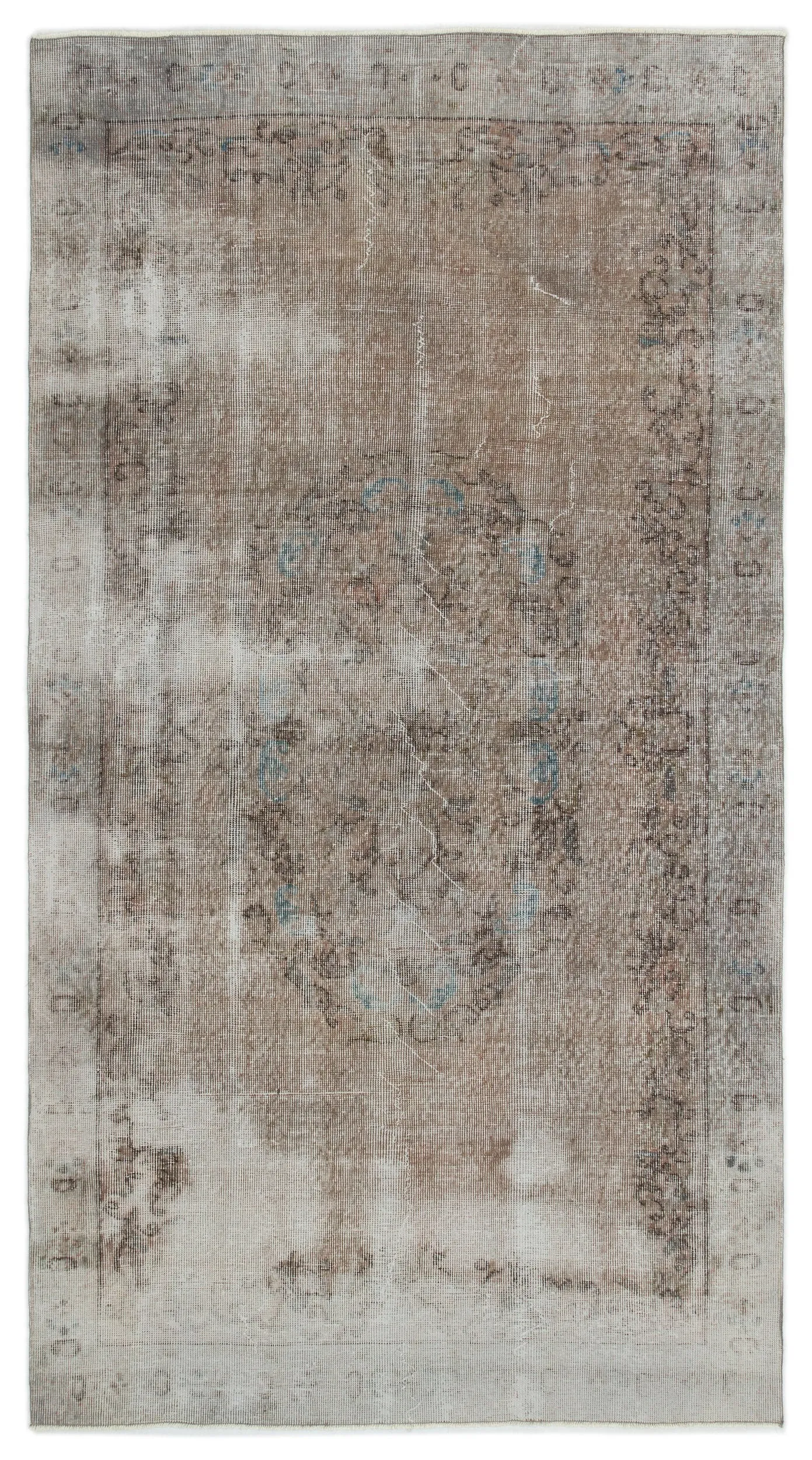 Retro Design Naturel Over Dyed Vintage Rug 4'8'' x 8'6'' ft 141 x 260 cm