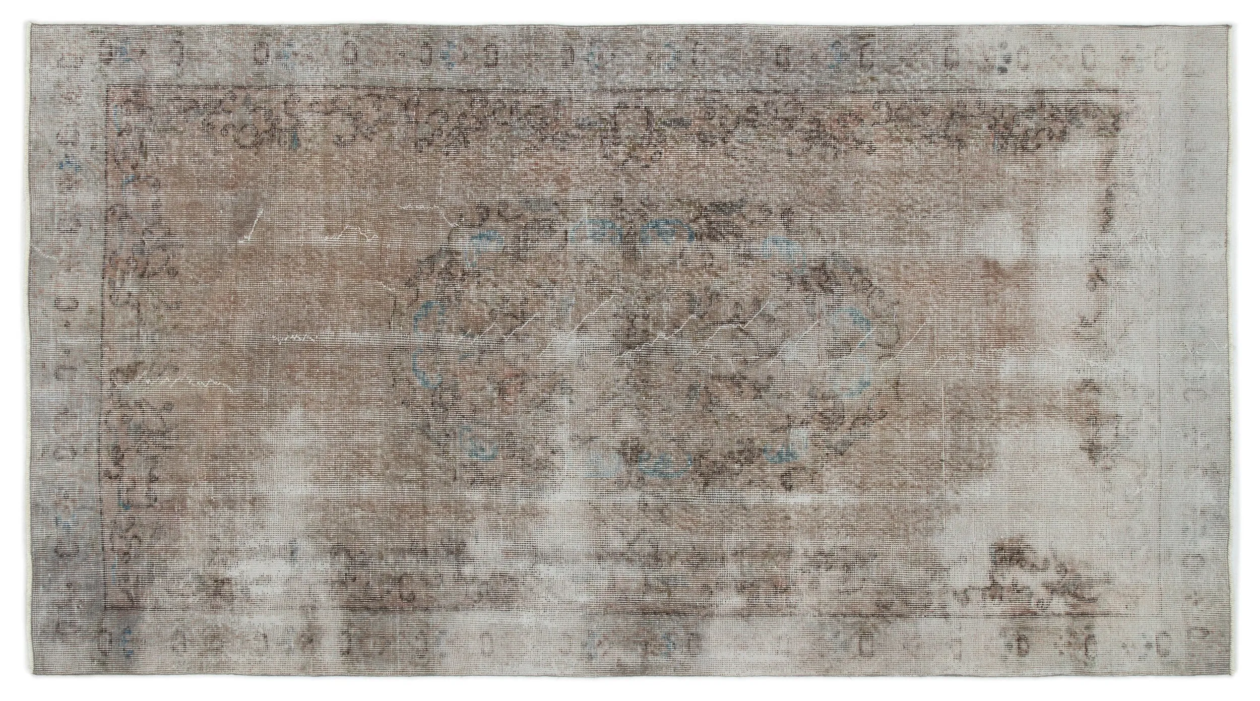 Retro Design Naturel Over Dyed Vintage Rug 4'8'' x 8'6'' ft 141 x 260 cm