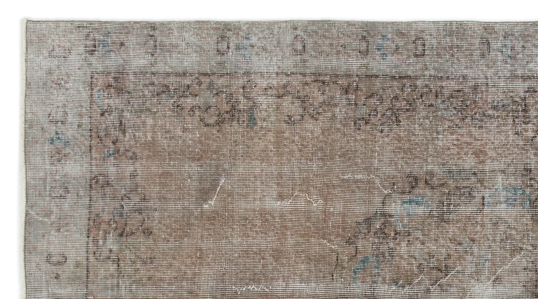 Retro Design Naturel Over Dyed Vintage Rug 4'8'' x 8'6'' ft 141 x 260 cm