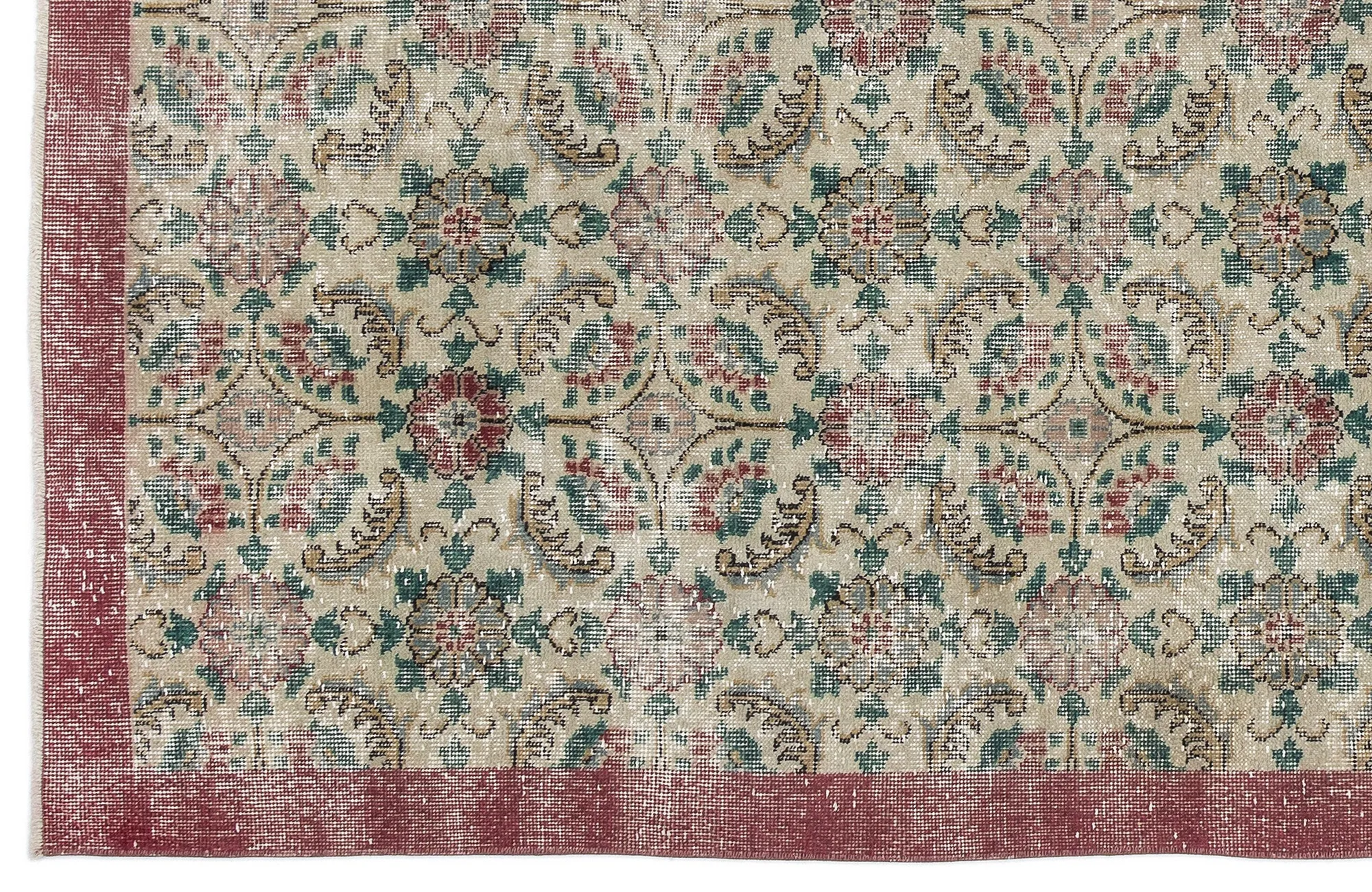 Retro Design Naturel Over Dyed Vintage Rug 5'11'' x 9'8'' ft 180 x 295 cm