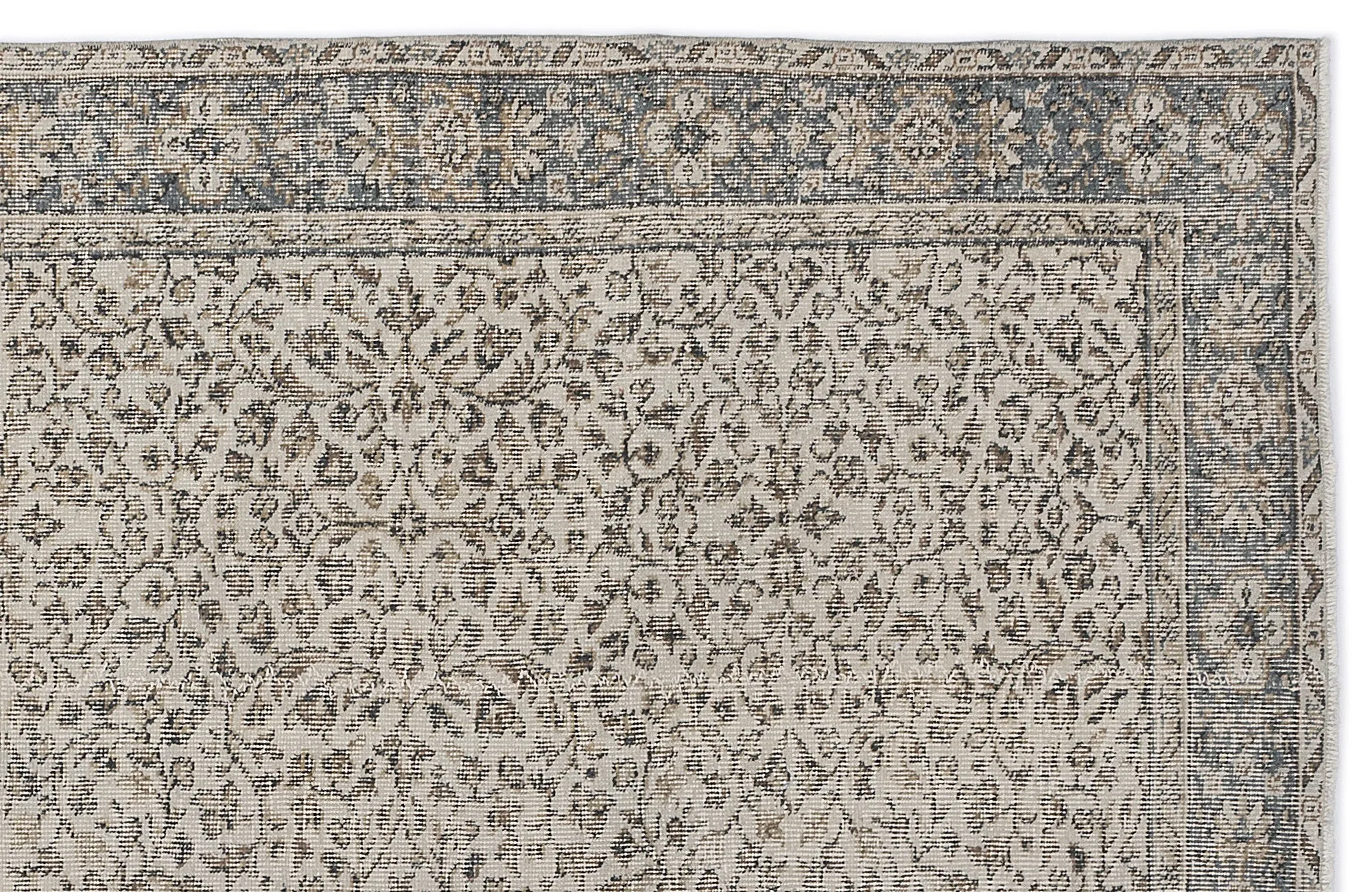 Retro Design Naturel Over Dyed Vintage Rug 5'12'' x 9'7'' ft 182 x 291 cm