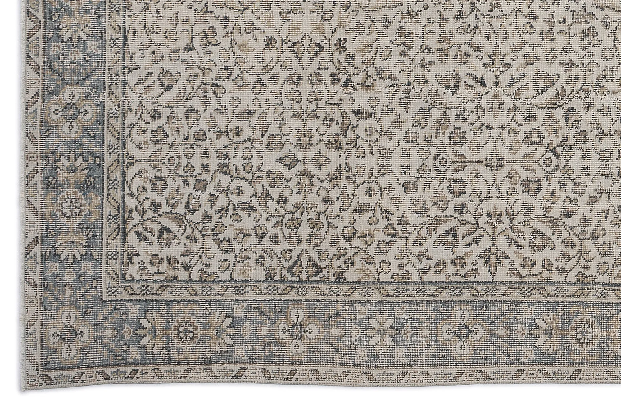 Retro Design Naturel Over Dyed Vintage Rug 5'12'' x 9'7'' ft 182 x 291 cm