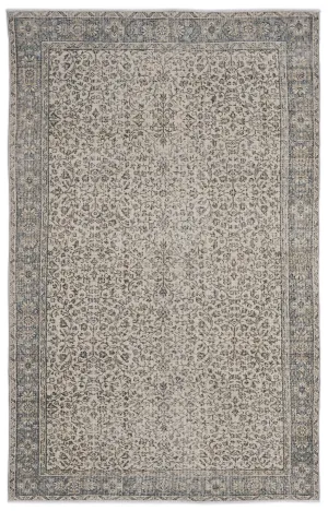 Retro Design Naturel Over Dyed Vintage Rug 5'12'' x 9'7'' ft 182 x 291 cm