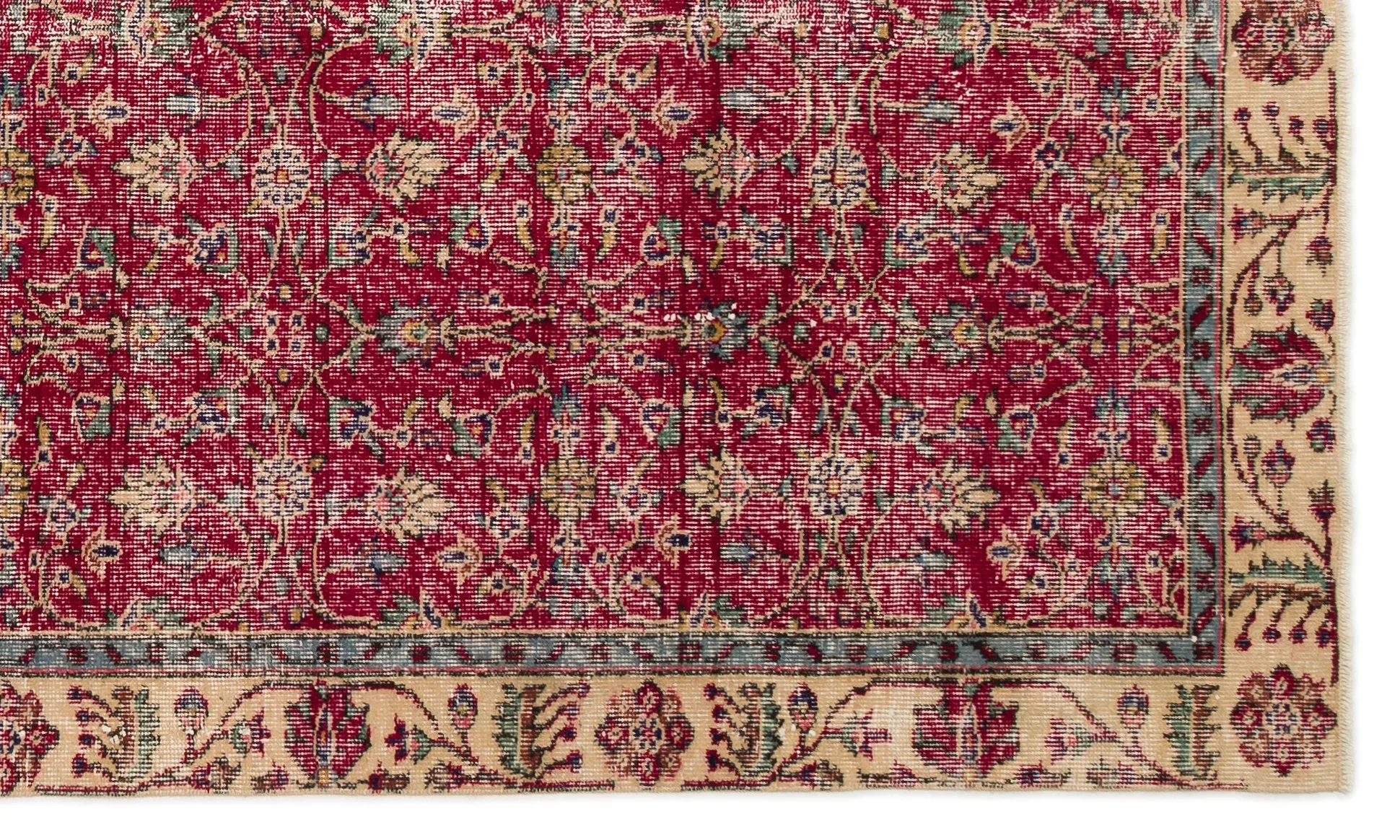 Retro Design Naturel Over Dyed Vintage Rug 5'3'' x 8'12'' ft 160 x 274 cm