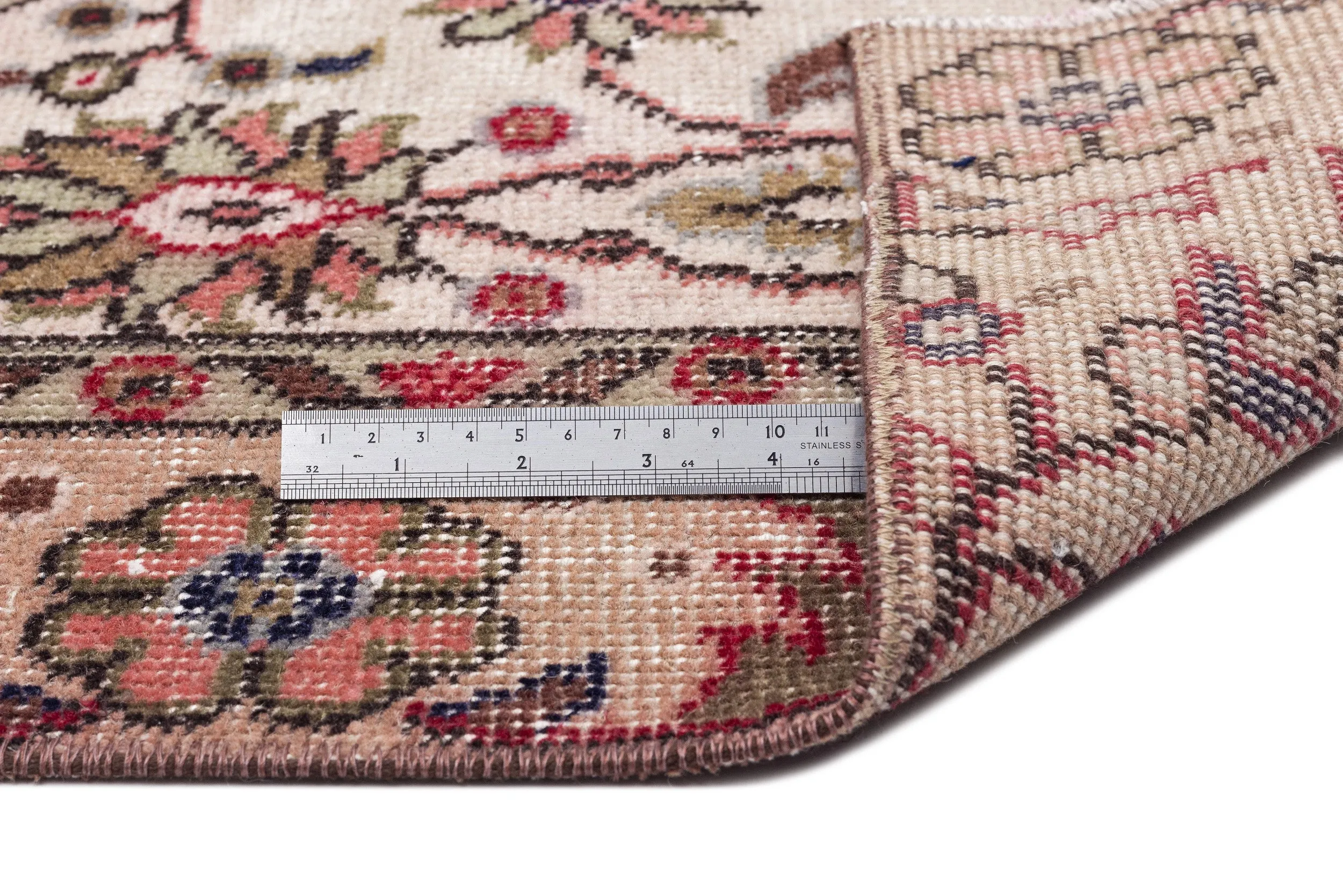 Retro Design Naturel Over Dyed Vintage Rug 5'3'' x 9'4'' ft 159 x 285 cm