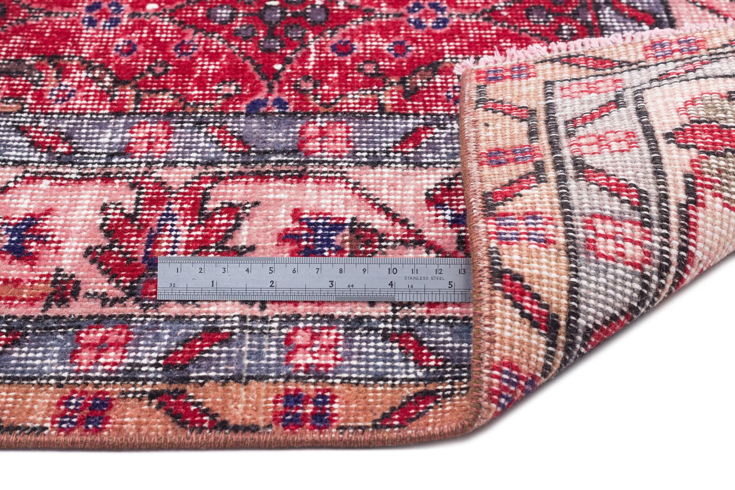 Retro Design Naturel Over Dyed Vintage Rug 5'6'' x 9'3'' ft 167 x 281 cm