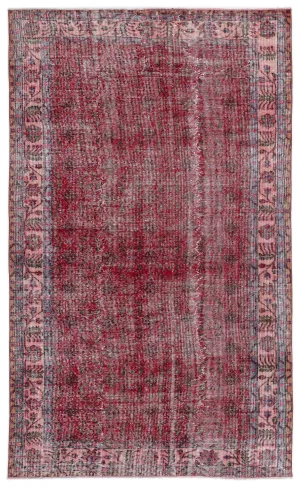 Retro Design Naturel Over Dyed Vintage Rug 5'6'' x 9'3'' ft 167 x 281 cm