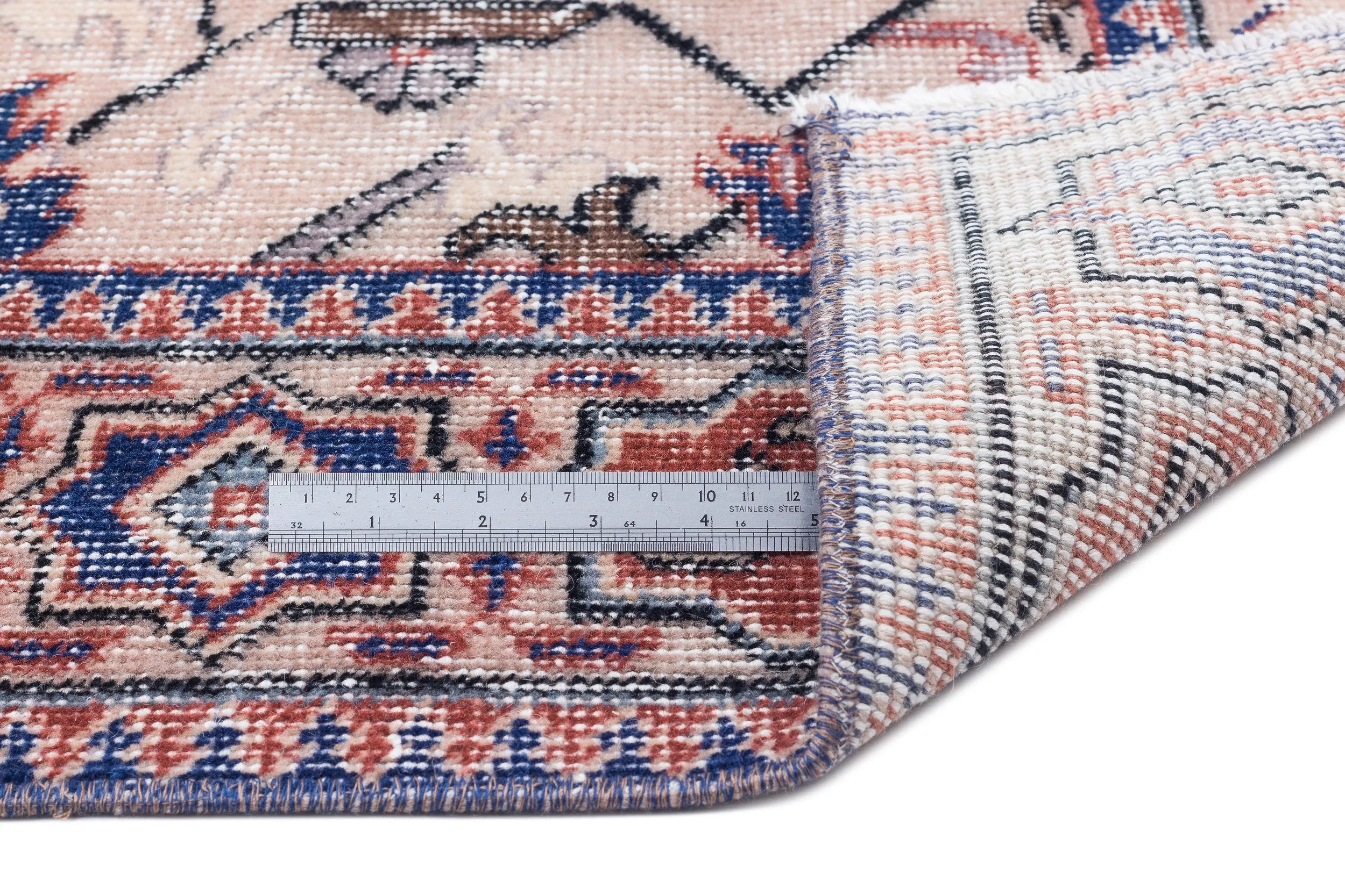 Retro Design Naturel Over Dyed Vintage Rug 5'7'' x 9'7'' ft 170 x 293 cm
