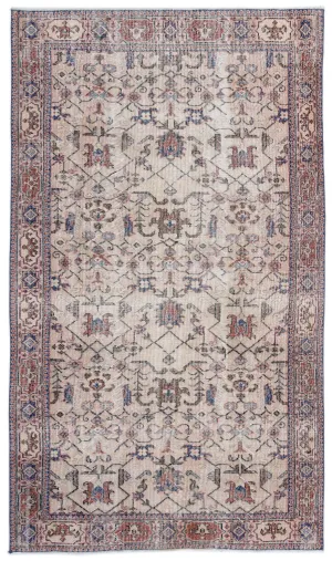 Retro Design Naturel Over Dyed Vintage Rug 5'7'' x 9'7'' ft 170 x 293 cm
