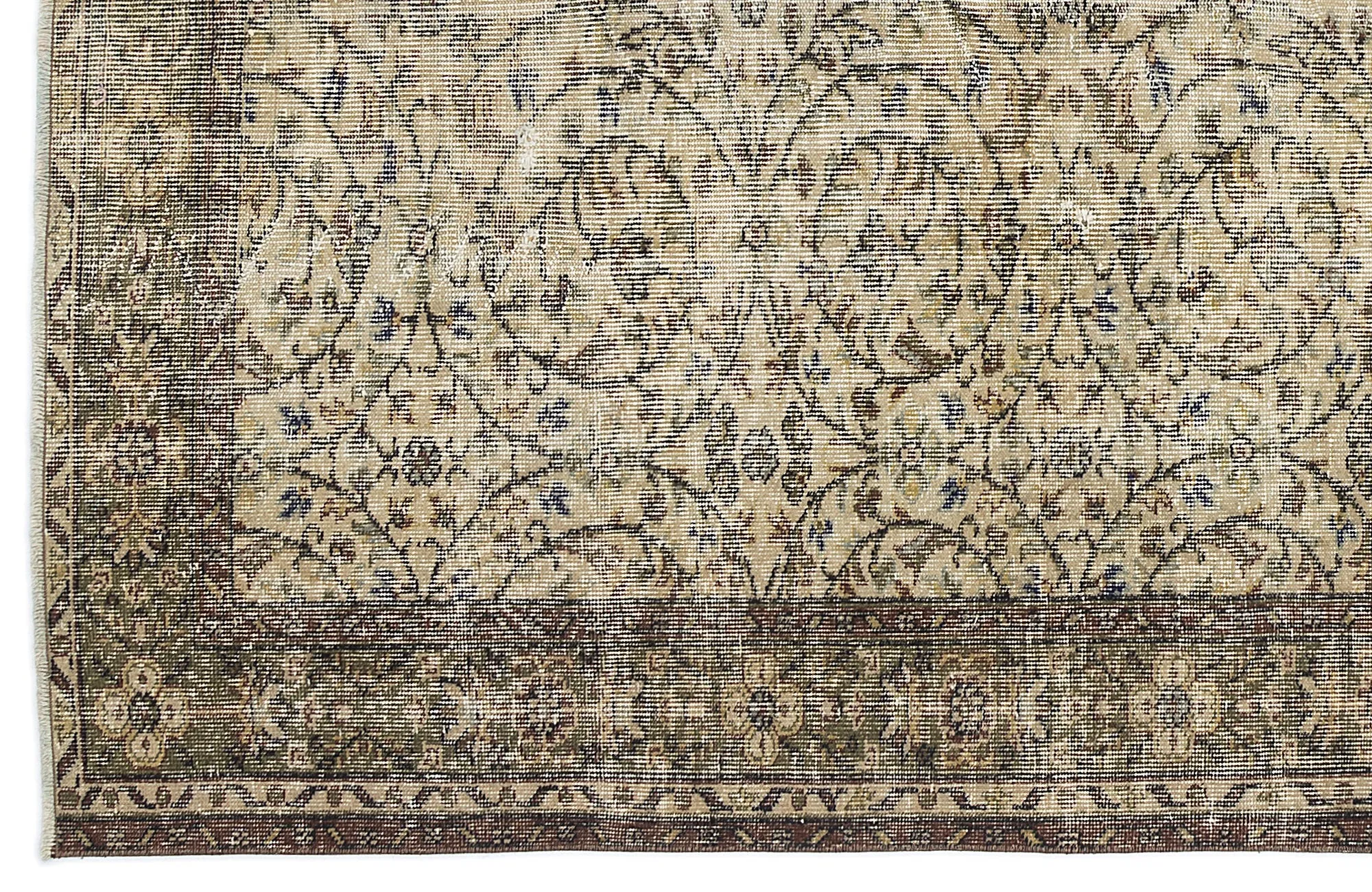 Retro Design Naturel Over Dyed Vintage Rug 5'9'' x 8'6'' ft 176 x 258 cm