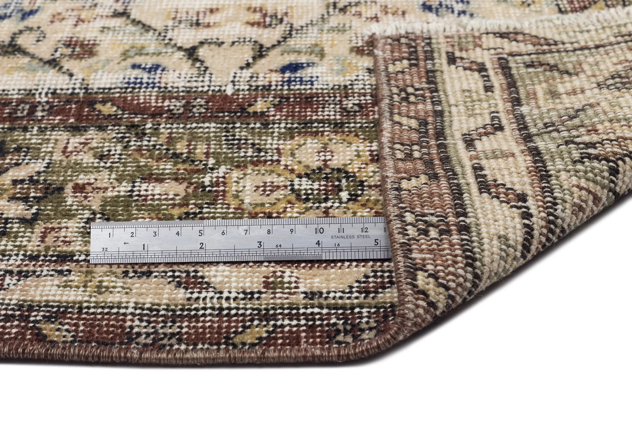 Retro Design Naturel Over Dyed Vintage Rug 5'9'' x 8'6'' ft 176 x 258 cm