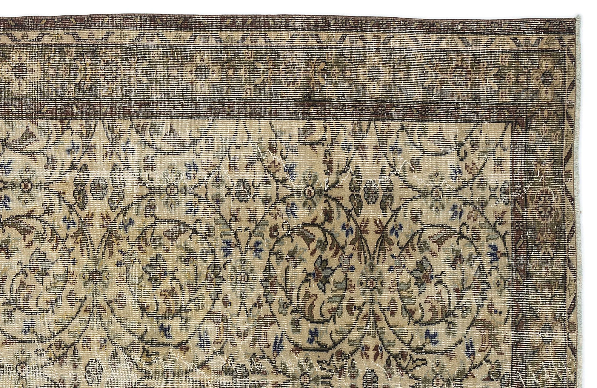 Retro Design Naturel Over Dyed Vintage Rug 5'9'' x 8'6'' ft 176 x 258 cm
