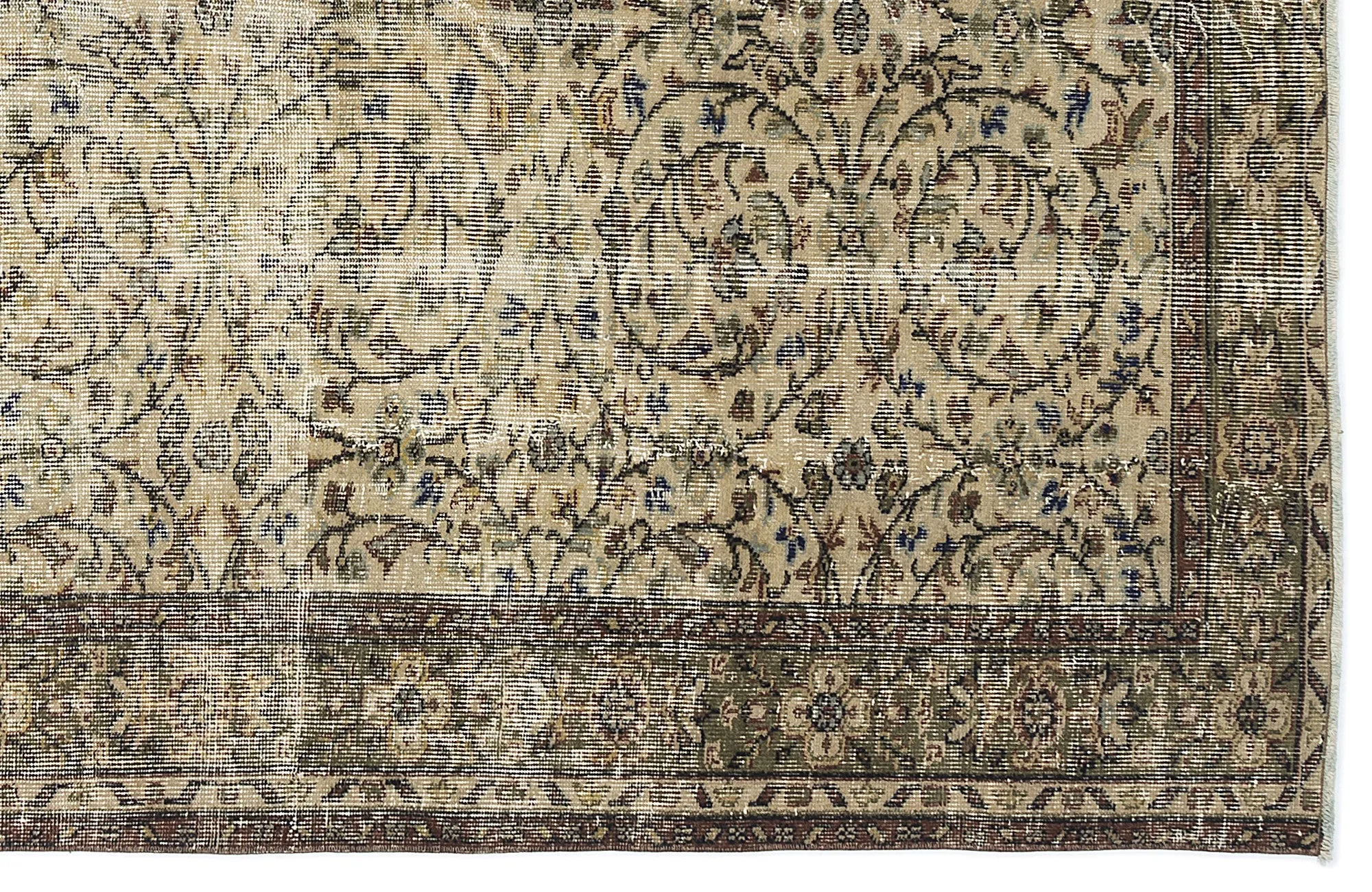 Retro Design Naturel Over Dyed Vintage Rug 5'9'' x 8'6'' ft 176 x 258 cm