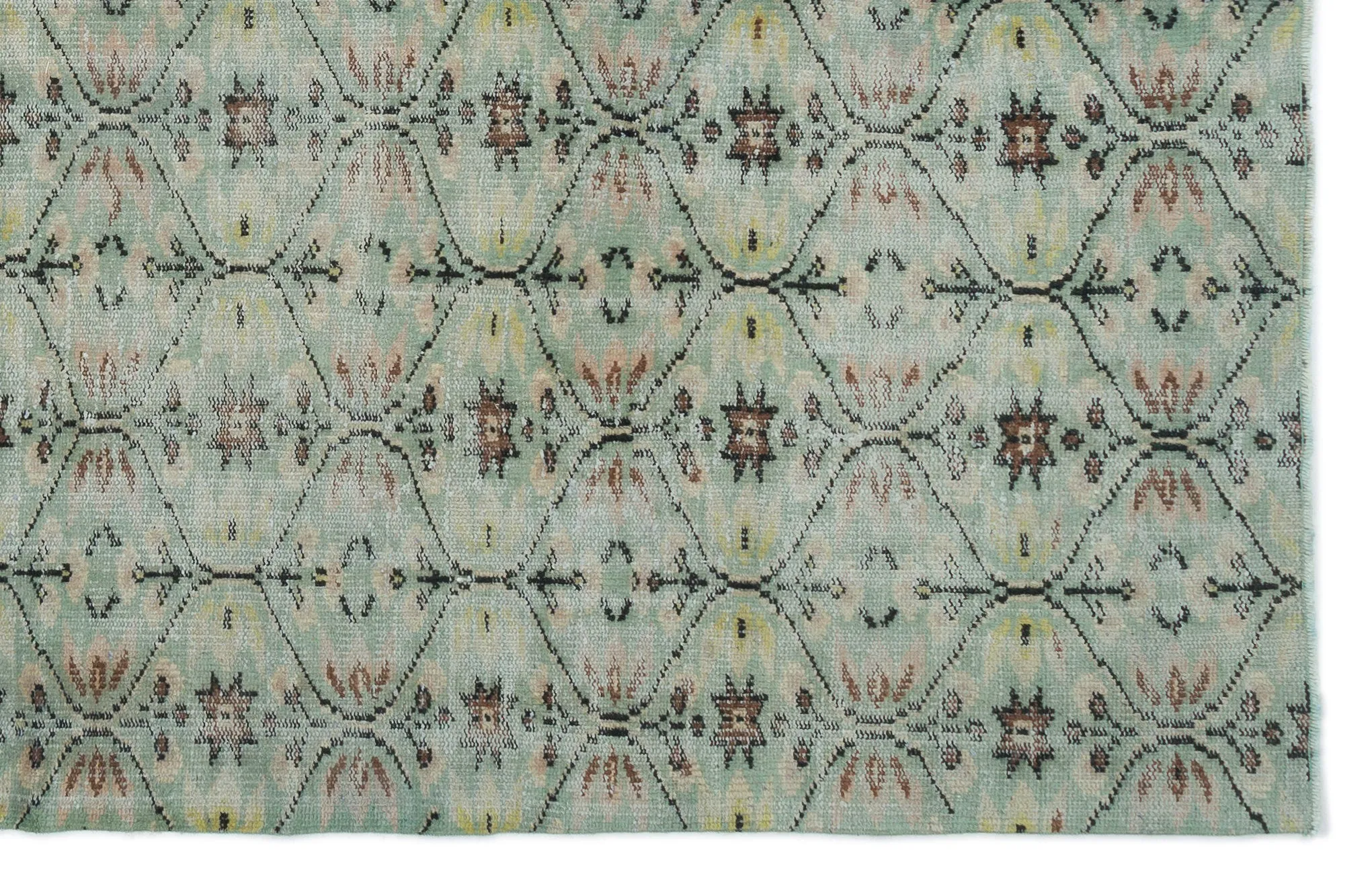 Retro Design Naturel Over Dyed Vintage Rug 6'0'' x 9'5'' ft 184 x 288 cm