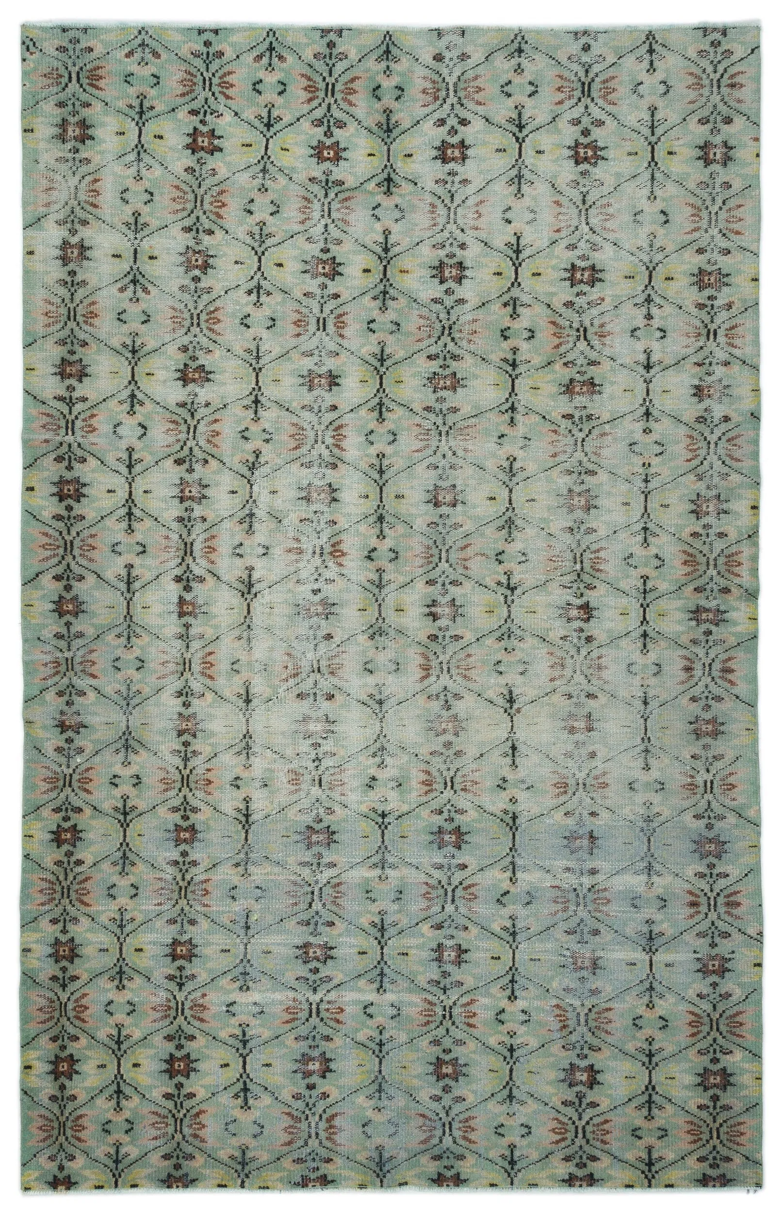 Retro Design Naturel Over Dyed Vintage Rug 6'0'' x 9'5'' ft 184 x 288 cm